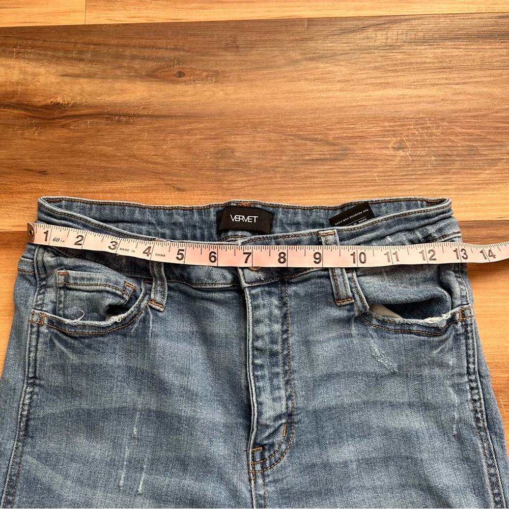 Vervet Womens Jeans mid rise distressed skinny jeans Charcoal Size 29 - Picture 7 of 16